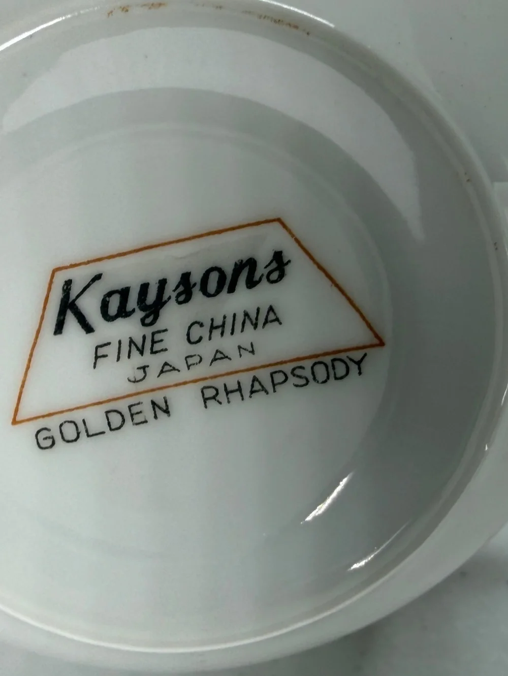 Kaysons Fine China Golden Rhapsody 1961 Teacup Japan Lily of the Valley Gold